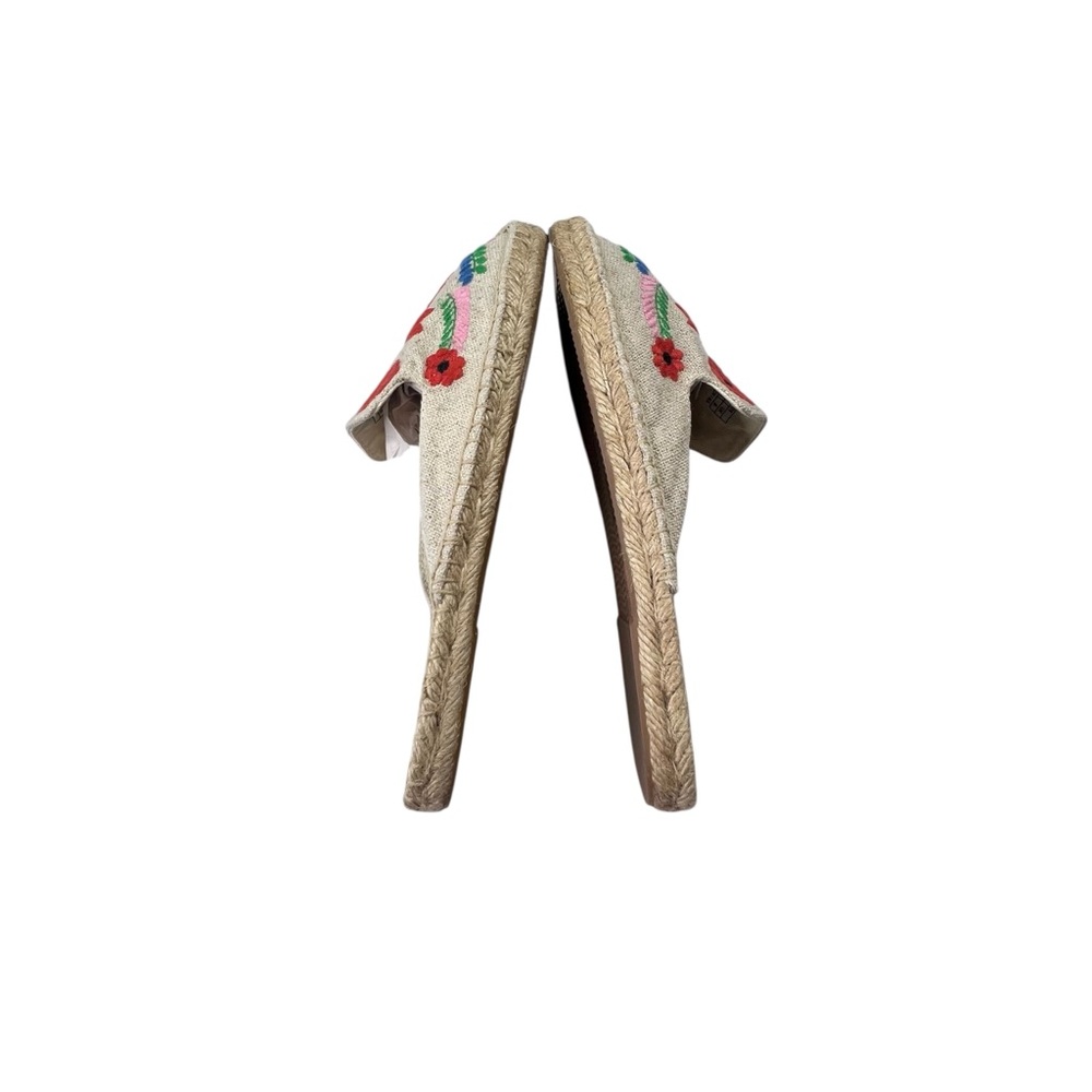 Soludos Ibiza Floral Embroidered Espadrille Mule Size 8 Boho Festival Coastal - Picture 4 of 11